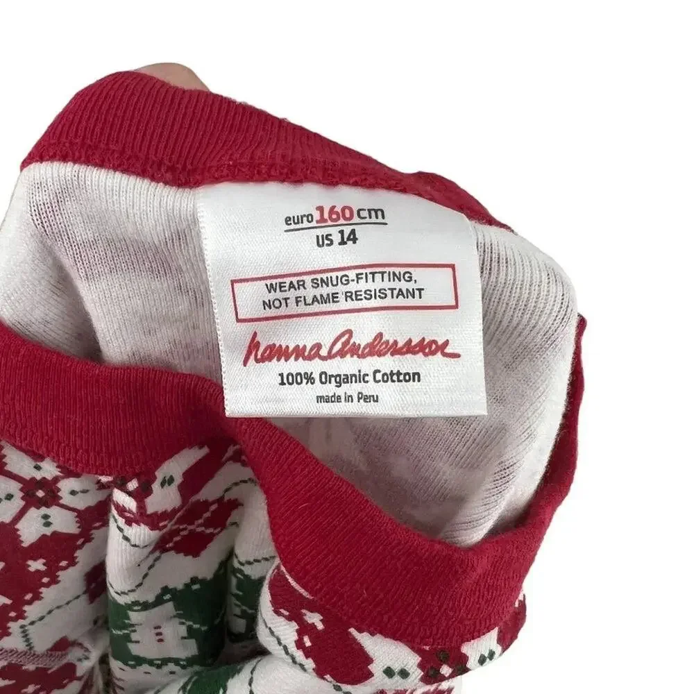 Hanna Andersson Fair Isle Holiday Pajama Set Unisex Kids 160 / 14